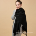 70x200cm customized design thick classic black long cashmere infinity scarf